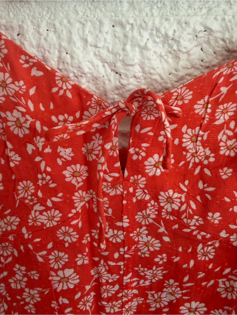 Billabong Texas Beach Coral Floral Tie-Front Mini Dress - Picture 6 of 10